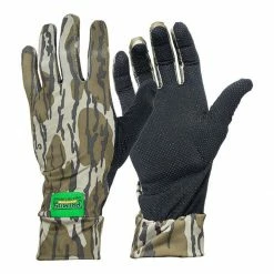 New 🧨 Primos Stretch-Fit Mossy Oak Bottomland Camo Gloves 🔔