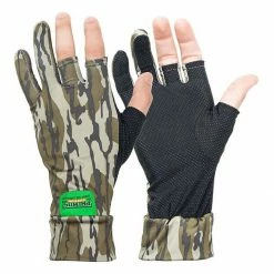 Best deal 🛒 Primos Stretch-Fit Fingerless Mossy Oak Bottomland Gloves 🛒